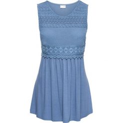 Top z koronką bonprix jasnoniebieski. Topy damskie marki bonprix. Za 79.99 zł.