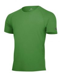 Męska koszulka Merino QUIDO. Zielone koszulki sportowe męskie LASTING, m, bez wzorów, z wełny, bez kołnierzyka, bez ramiączek, trekkingowe. Za 381.25 zł.