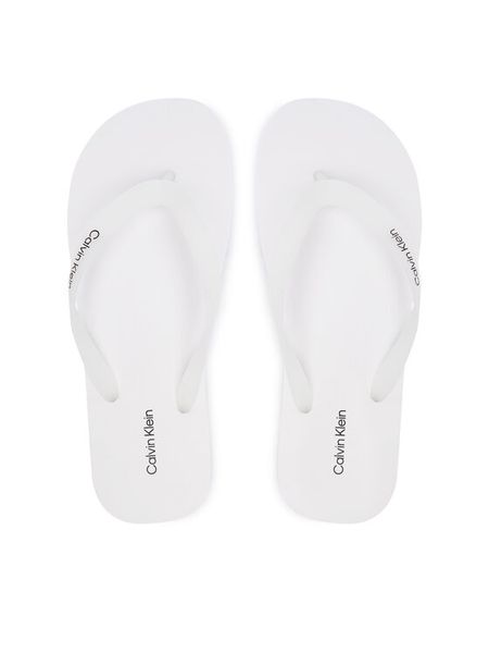 Calvin Klein Japonki Logo Strap HM0HM02105 Biały. Białe klapki męskie Calvin Klein, z syntetyku. Za 97.99 zł.