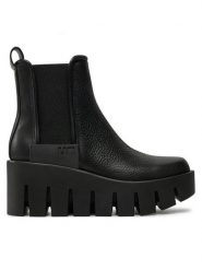 United Nude Botki Grip Chelsea Lo III 1086901192 Czarny. Czarne botki damskie United Nude, ze skóry, bez obcasa, na koturnie, bez zapięcia. Za 1,479.00 zł.