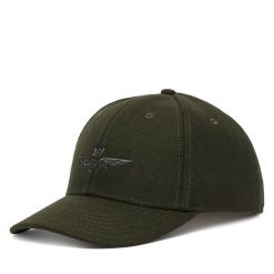 Czapka z daszkiem Aeronautica Militare. Zielone czapki i kapelusze męskie Aeronautica Militare, bez wzorów. Za 214.99 zł.
