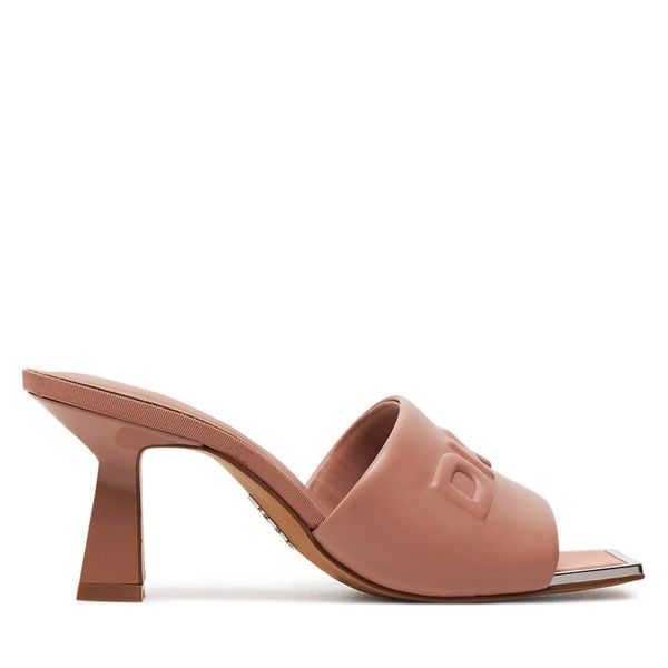 Klapki DKNY. Czerwone klapki damskie DKNY, bez wzorów, bez obcasa. Za 529.99 zł.