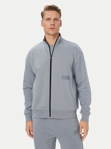 BOSS Bluza 50564104 Szary Relaxed Fit. Szare bluzy męskie Boss, m, bez wzorów, z bawełny, bez kaptura. Za 629.99 zł.