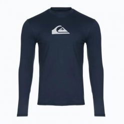 Koszulka długi rękaw Quiksilver Solid Streak LS Tees Tops Blue. Niebieskie koszulki sportowe męskie Quiksilver, l, bez wzorów, z elastanu, bez kołnierzyka, bez ramiączek, do pływania. Za 149.00 zł.