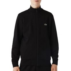 Bluza zapinana na zamek błyskawiczny Lacoste. Czarne bluzy sportowe męskie Lacoste, m, bez wzorów, z bawełny, z kapturem, tenisowe. Za 535.95 zł.