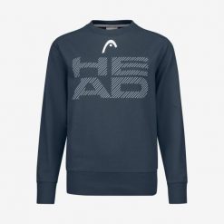 Bluza damska Rally Sweatshirt. Niebieskie bluzy sportowe damskie Head, xl, bez wzorów, z bawełny, bez kaptura, tenisowe. W wyprzedaży za 161.00 zł.