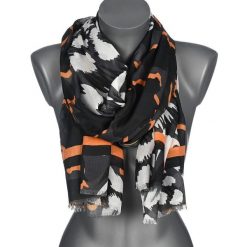 Pomarańczowa Chusta Damska Apaszka Pod Szyję Lekka Elegancka Oryginalna Modna Cx. Brązowe szaliki i chusty damskie bez wzorów, z materiału, eleganckie. Za 34.99 zł.