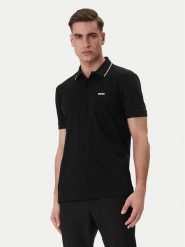 BOSS Polo Birdie Paule 50559365 Czarny Slim Fit. Czarne koszulki polo męskie Boss, l, bez wzorów, z bawełny, bez ramiączek. Za 499.99 zł.
