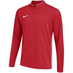 Bluza męska Nike Dri-FIT Park 26 Drill Top, czerwona. Czerwone bluzy męskie Nike, m, bez wzorów, z poliesteru, bez kaptura, do piłki nożnej, dri-fit (nike). Za 115.99 zł.