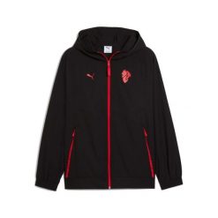 Kurtka dresowa AC Milan Woven 2025/26. Czarne kurtki męskie Puma, m, bez wzorów, z dresówki, na fitness i siłownię. Za 304.50 zł.