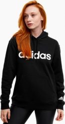 Adidas Bluza damska adidas Essentials Linear czarna IC4426 S. Czarne bluzy damskie Adidas, s, bez wzorów, bez kaptura. Za 198.86 zł.