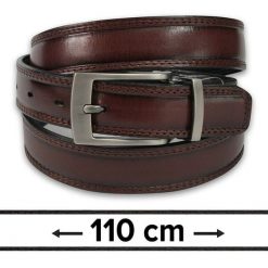 Dwustronny Pasek do Spodni, Czarno-Brązowy, 110 cm, Elegancki, Męski, Skórzany -ZET. Brązowe paski damskie Zet, bez wzorów, ze skóry, eleganckie. Za 89.00 zł.
