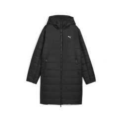 Damska wyściełana parka Essentials z kapturem PUMA Black. Czarne kurtki damskie Puma, bez wzorów, z kapturem. Za 519.00 zł.