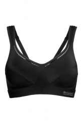 Biustonosz treningowy Shock Absorber Active Classic Support. Czarne biustonosze Champion, bez wzorów, z elastanu. Za 139.99 zł.