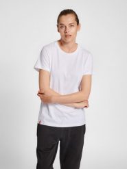 Koszulka damska Hummel Red Basic. Białe koszulki sportowe damskie Hummel, s, bez wzorów, z bawełny, bez kołnierzyka, bez ramiączek, na fitness i siłownię. Za 120.50 zł.