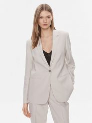 Calvin Klein Marynarka Essential K20K206477 Szary Regular Fit. Szare żakiety damskie Calvin Klein, bez wzorów, z wiskozy. Za 1,209.00 zł.