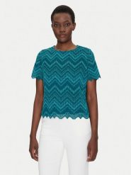 Morgan Bluzka 251-DREAM M Zielony Regular Fit. Zielone bluzki damskie Morgan, m, bez wzorów, z syntetyku, bez kołnierzyka, bez ramiączek. Za 129.99 zł.
