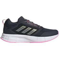 Buty adidas Duramo Protect W GW3851 grafitowy czarne. Czarne obuwie sportowe damskie bez wzorów, z materiału, do biegania. Za 422.57 zł.