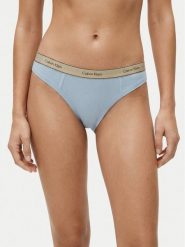 Calvin Klein Underwear Stringi LV00QF8771 Niebieski. Niebieskie stringi damskie Calvin Klein Underwear, l, bez wzorów, z bawełny. Za 109.99 zł.
