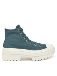 Converse Trampki Chuck Taylor All Star Lugged Heel Platform A10619C Niebieski. Niebieskie trampki i tenisówki damskie Converse, bez wzorów, z materiału, retro, bez zapięcia. Za 269.99 zł.