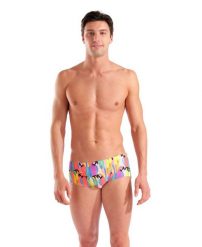 Kąpielówki męskie spodenki kąpielowe treningowe basen Arena Tropical. Brązowe kąpielówki męskie Arena, l, bez wzorów, z materiału, długie, na fitness i siłownię. Za 191.98 zł.