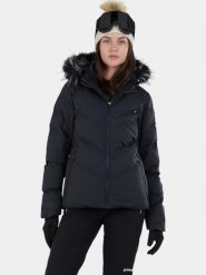 Kurtka Narciarska Damska Fundango Elyra. Czarne kurtki damskie Fundango, m, z aplikacjami, z materiału, długie, bez kaptura, narciarskie. Za 499.00 zł.