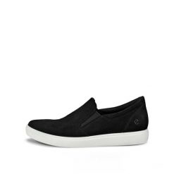 Buty sportowe damskie Ecco Classic Slip-On. Czarne obuwie sportowe damskie ecco, bez wzorów. Za 462.00 zł.