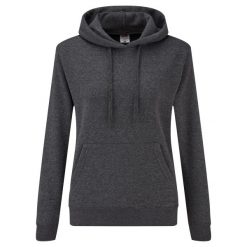 Bluza Damska Z Kapturem Classic Heather. Szare bluzy damskie Fruit of the Loom, s, bez wzorów, z kapturem. Za 103.99 zł.