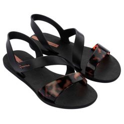 Sandały damskie Ipanema Vibe. Czarne klapki damskie Ipanema, bez wzorów, sportowe, bez obcasa. Za 159.99 zł.