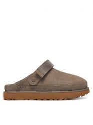 Ugg Klapki W Goldenstar Clog 1138252 Szary. Szare klapki damskie UGG, bez wzorów, ze skóry, bez obcasa. Za 539.99 zł.