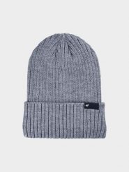 4F Czapka zimowa męska - szara M. Szare czapki i kapelusze męskie 4f, na zimę, bez wzorów, z syntetyku, klasyczne. W wyprzedaży za 39.99 zł.