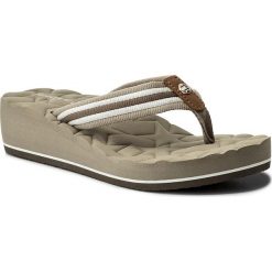 Japonki TOMMY HILFIGER - Comfort Mid Beach Sandal FW0FW02367 Cobblestone 068. Brązowe klapki damskie Tommy Hilfiger, z materiału. W wyprzedaży za 139.00 zł.
