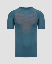 Koszulka biegowa męska X-Bionic Twyce Run Shirt SS Blue Orange. Brązowe koszulki sportowe męskie X Bionic, na lato, l, bez wzorów, z materiału, bez kołnierzyka, bez ramiączek, do biegania. Za 605.00 zł.
