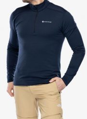 Bluza z zamkiem 1/2 Montane Protium Lite Pull-On. Niebieskie bluzy męskie Montane, m, bez wzorów, z materiału, bez kaptura. Za 307.99 zł.