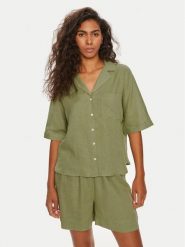ONLY Koszula Tokyo 15314215 Khaki Regular Fit. Brązowe bluzki damskie Only, xs, bez wzorów, z wiskozy, bez kołnierzyka, bez ramiączek. Za 209.99 zł.