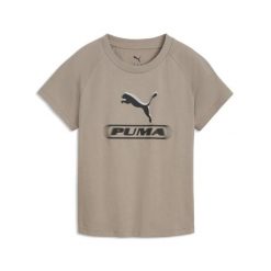 Damska koszulka PUMA Sport Slim Graphic PUMA. Szare koszulki sportowe damskie Puma, xl, bez wzorów, z bawełny, bez kołnierzyka, bez ramiączek. Za 109.00 zł.