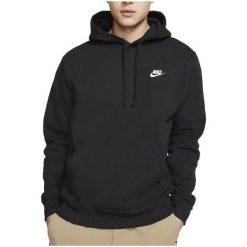 Bluza na co dzień męska NIKE SPORTSWEAR CLUB z kapturem. Czarne bluzy męskie Nike, m, bez wzorów, z kapturem, do piłki nożnej. Za 299.00 zł.