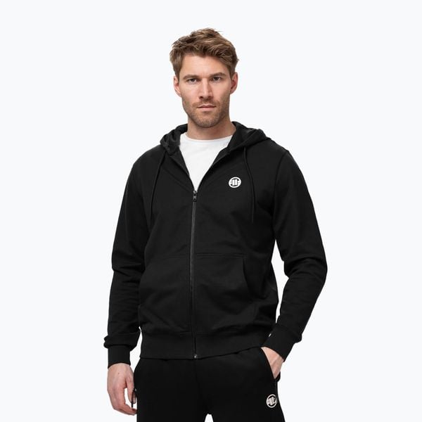 Bluza męska Pitbull Nugget Small Logo Hooded Zip. Czarne bluzy męskie PITBULL, m, bez wzorów, z bawełny, z kapturem. Za 229.99 zł.