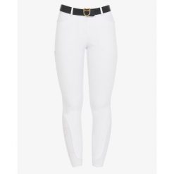 Equestro Dames Zomer Rijbroek Zenda Knie Grip Wit -. Białe spodnie materiałowe męskie EQUESTRO, m, bez wzorów. W wyprzedaży za 639.45 zł.