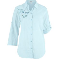 Bluzka z haftem bonprix niebieski topaz w paski. Bluzki damskie marki bonprix. Za 54.99 zł.