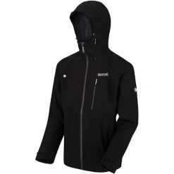 Kurtka trekkingowa dla mężczyzn Regatta Birchdale. Czarne kurtki męskie Regatta, m, bez wzorów, sportowe, bez kaptura. Za 179.99 zł.
