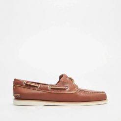 TIMBERLAND CLASSIC BOAT BOAT SHOE Mokasyny męskie. Brązowe mokasyny męskie Timberland, na lato, z gumy, casualowe. Za 599.99 zł.