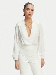 Elisabetta Franchi Body CB-007-62E2-V420 Biały Regular Fit. Białe bluzki damskie Elisabetta Franchi, bez wzorów, z wiskozy, bez kołnierzyka, bez ramiączek. Za 1,789.00 zł.