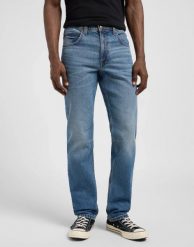 MESKIE SPODNIE LEE BROOKLYN STRAIGHT TRUE 112371078. Spodnie materiałowe męskie Lee, l, bez wzorów, z jeansu. Za 219.99 zł.