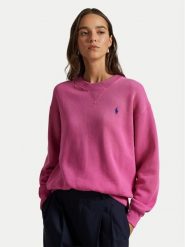 Polo Ralph Lauren Bluza 211971697505 Różowy Relaxed Fit. Czerwone bluzy damskie Polo Ralph Lauren, l, bez wzorów, z bawełny, bez kaptura. Za 739.99 zł.
