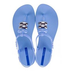 Dużone Sandały Klasy Ipanema Damskie. Niebieskie sandały damskie Ipanema, bez wzorów, z materiału, bez obcasa, bez zapięcia. Za 189.99 zł.