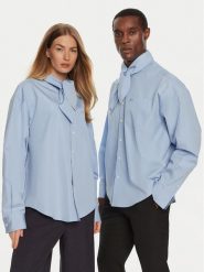 AMI Paris Koszula USH104CO0063 Niebieski Regular Fit. Niebieskie koszule męskie AMI PARIS, m, bez wzorów, z bawełny, bez kołnierzyka, bez ramiączek. Za 969.99 zł.
