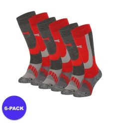 Skarpety narciarskie dla dorosłych unisex 6 par. Czerwone skarpety damskie XTREME, bez wzorów, z materiału. W wyprzedaży za 293.45 zł.