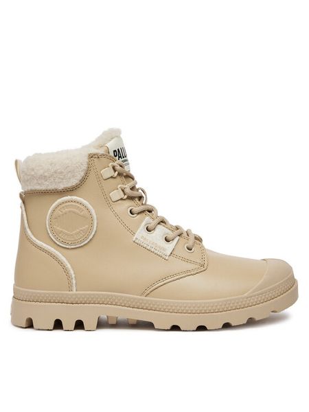 Palladium Trapery 94380-235-M Beżowy. Brązowe śniegowce i trapery damskie Palladium, ze skóry. Za 599.99 zł.