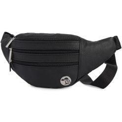 Czarna Nerka Skórzana Biodrówka Trzy Suwaki Duża Beltimore F43. Czarne saszetki męskie z materiału, eleganckie, duże. Za 59.99 zł.